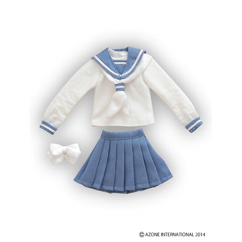 Long-sleeved Sailor Suit Ribbon & Tie Set (Blue x White), Azone, Accessories, 1/6